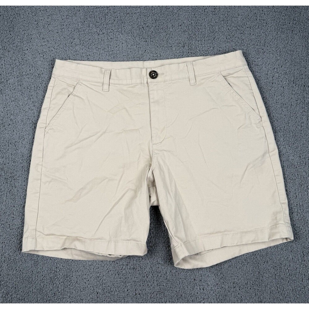 Chubbies Shorts Mens 35 Beige 7 Inch Inseam Originals Chino Casual